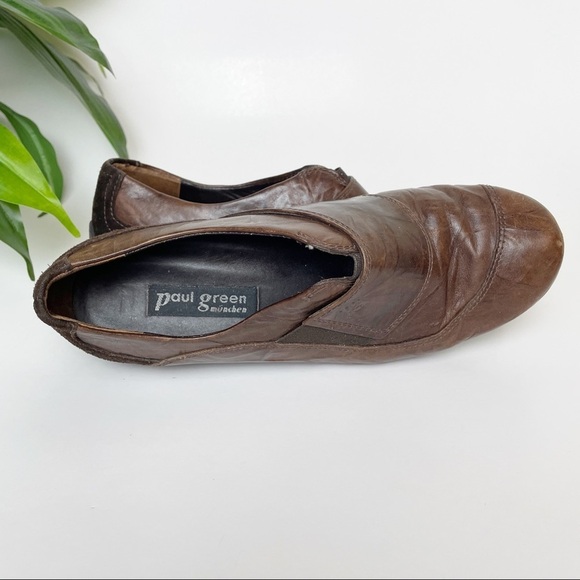Paul Green Brown Leather Comfort Sneaker Loafers 6 - Picture 6 of 11